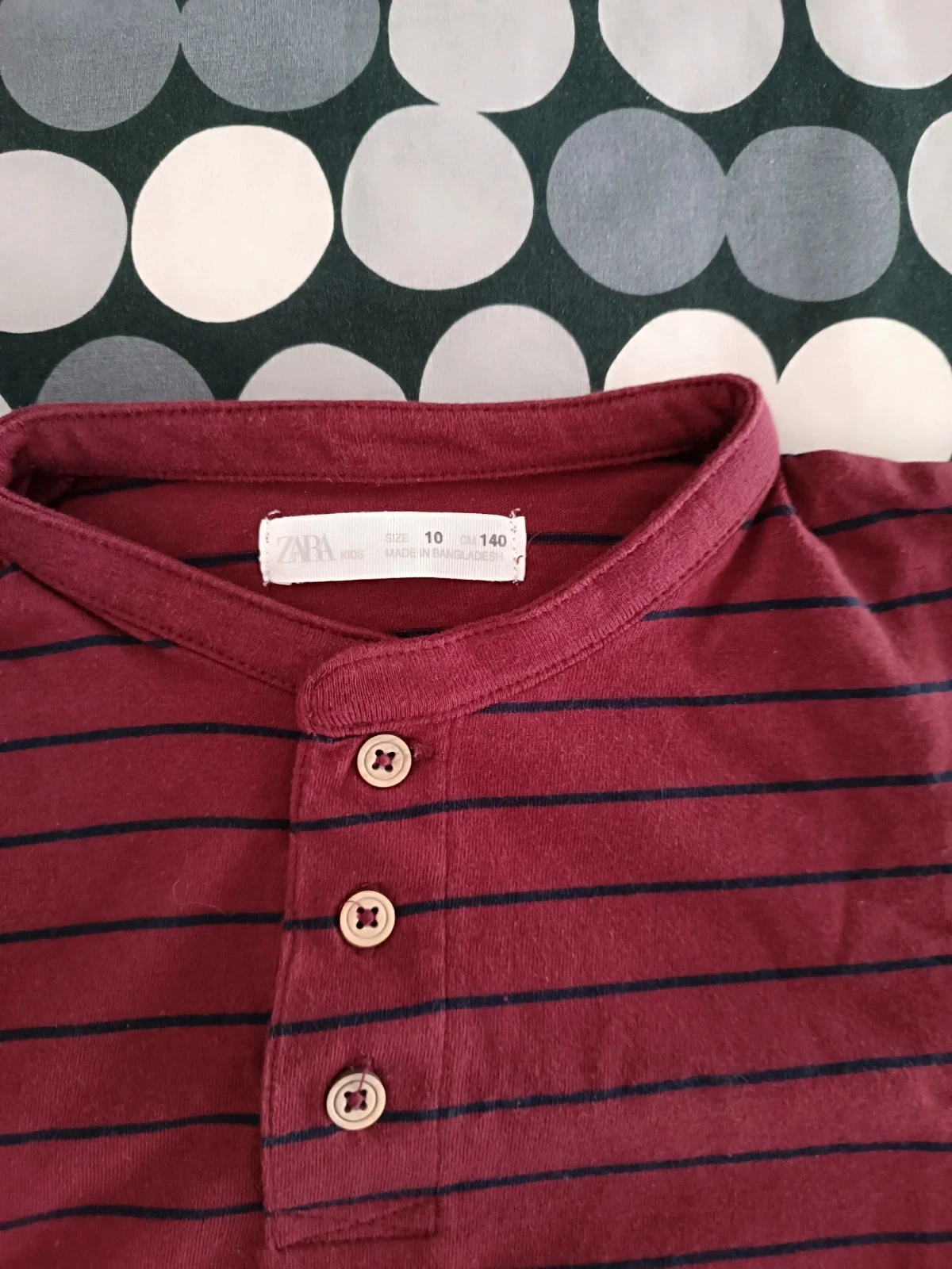 Camisola Zara niño 10 años rayas burdeos – photo 3